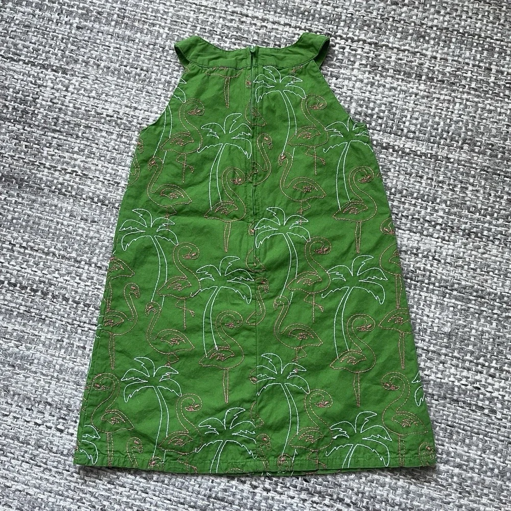 Flamingo‎ Embroidered jumper Shift Dress girls 4 beach coastal vacation preppy